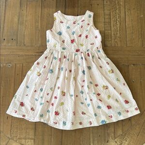 Bonpoint pink eyelet floral dress size 8 years fits 6-7 years best